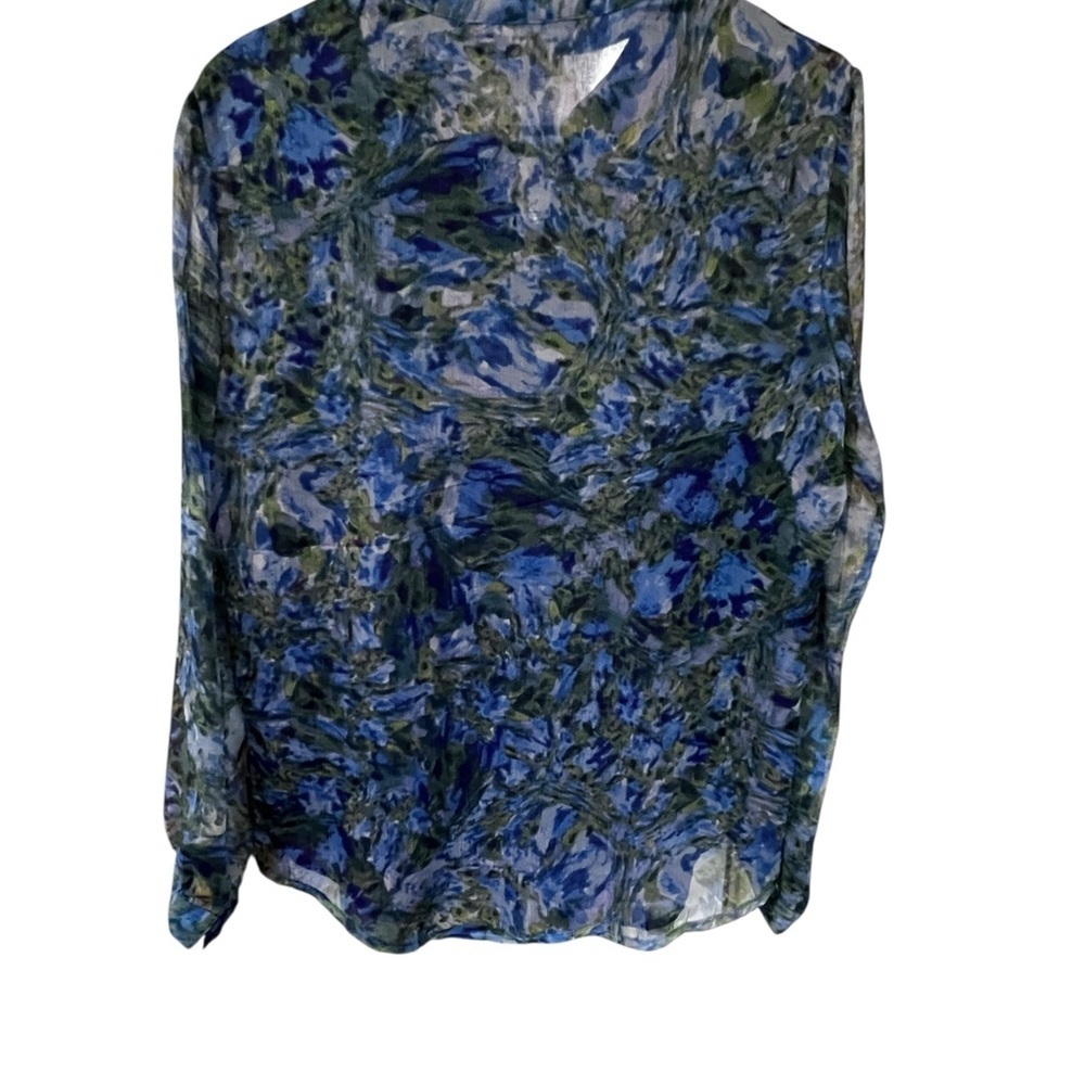 ColdWater Creek Blue Green Women's Top - Picture 2 of 5